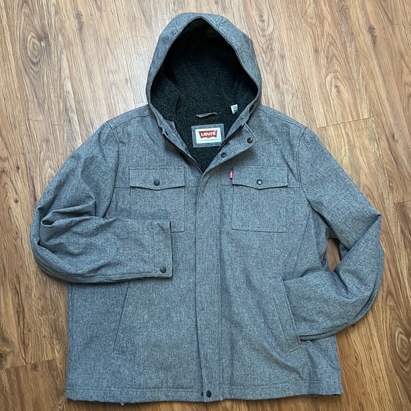 Levi’s Men’s Sherpa Lined Full Zip Performance Jacket - Picture 1 of 10